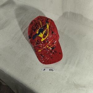 Unisex Adj Red Cap With Unique Street Wear Art Timothy Designs